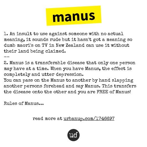 Urban Dictionary Manumechster Manus 1 An Insult To Use Against Someone With No Actual Meaning T Co Ynbhcq9cfp T Co U98ggv3ubp Twitter