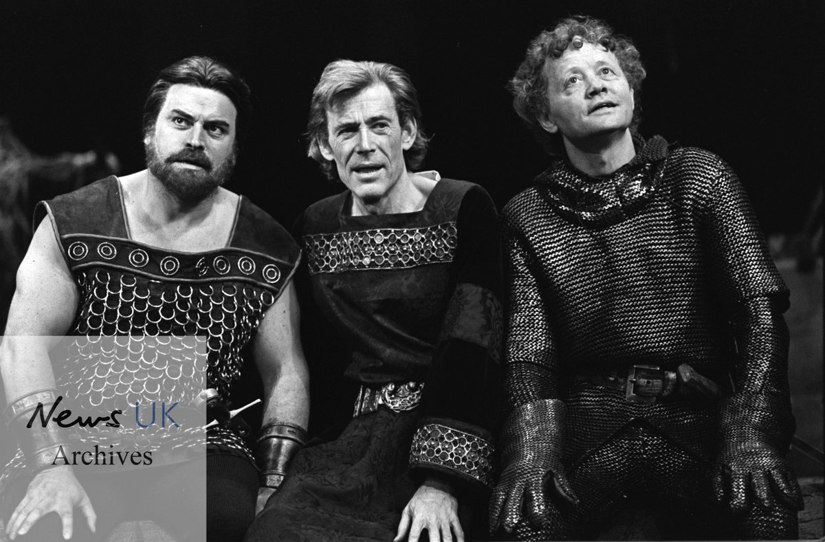 NewsUKArchives's tweet photo. Today @oldvictheatre will livestream the 1st full play on #twitter - #Futureconditional.
These guys are a bit more old school - Brian Blessed, Peter O'Toole as Macbeth and Dudley Sutton - rehearsals for 'Macbeth' at #OldVic September 1980. #breakaleg #scottishplay https://t.co/KCP0m961V5