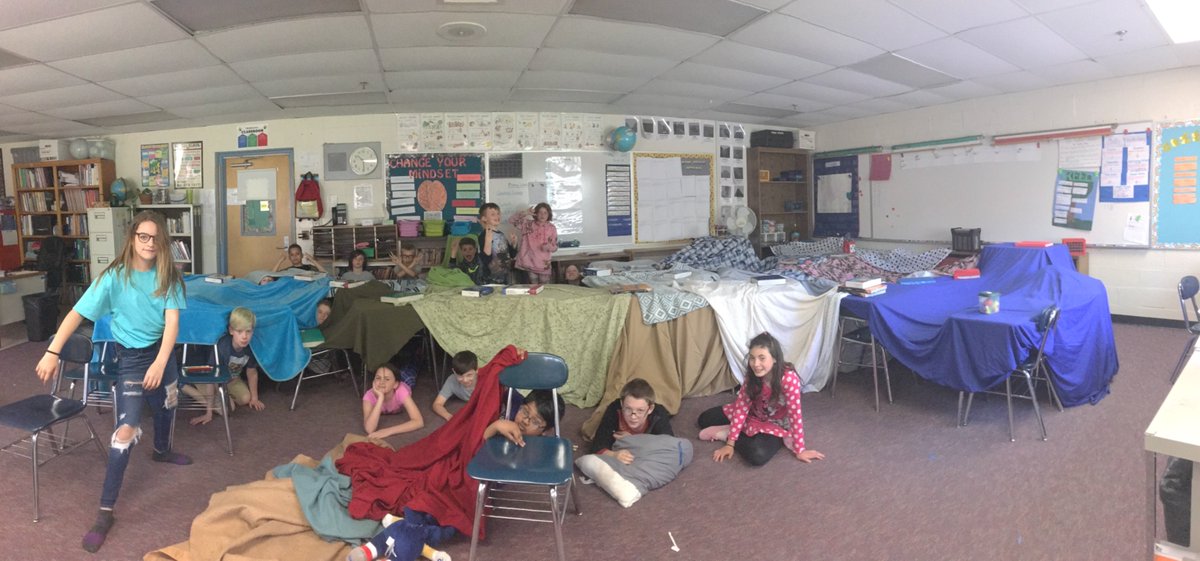 gbs_caputo's tweet photo. GBS 5th graders worked on teamwork while building forts! https://t.co/7HLcKmIkBf