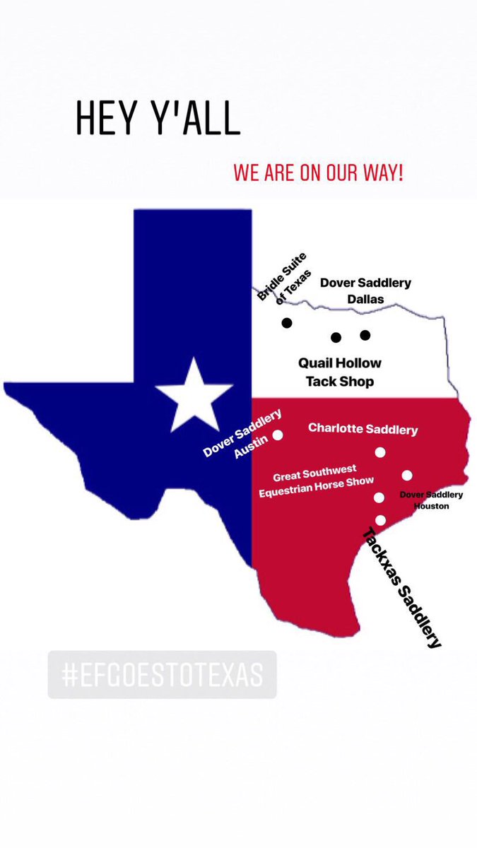 equifit's tweet photo. Hey Y’all! We on our way to Texas! Meet with our rep at these locations for Q&amp;A and a giveaway at Quail Hollow! #EquiFit https://t.co/0hXkI7c9vZ