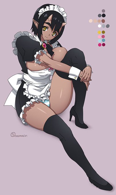 一日遅れですが鬼メイドらくがき。というか自分がメイドの日生まれだという事に今更気付きました。 #メイドの日 