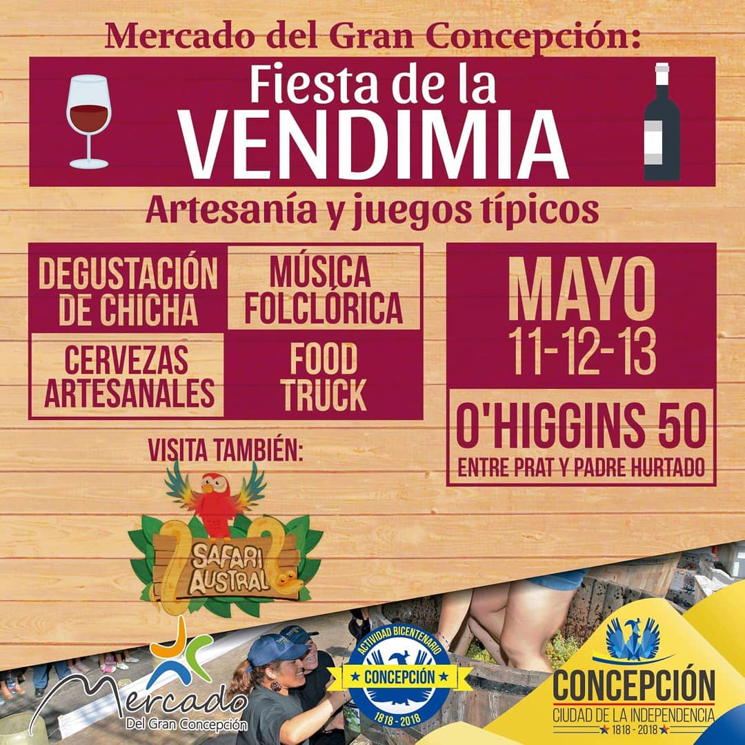 quehayenconce's tweet photo. #QueHayenConce
Fiesta de la vendimia Mercado del Gran Concepción
11 al 13 de Mayo
09:00 hrs a 18:00 hrs
En el Mercado del Gran Concepción
Entrada Liberada https://t.co/SkHZGgTueY
