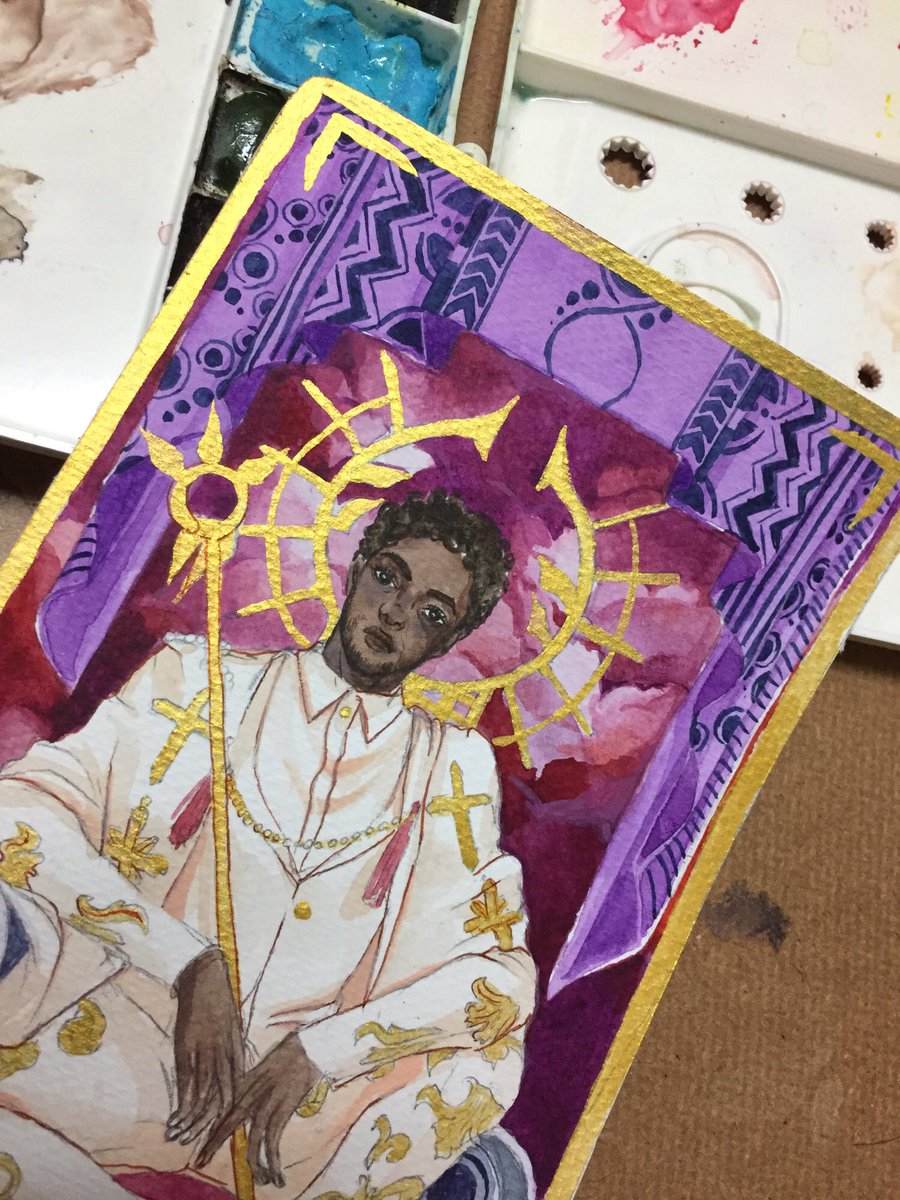 hangtungPS's tweet photo. Your majesty
#MetHeavelyBodies #MetGala2018 #wayercolor #art #drawing #fanart #tarot #ChadwickBoseman https://t.co/YFyWnpovRg