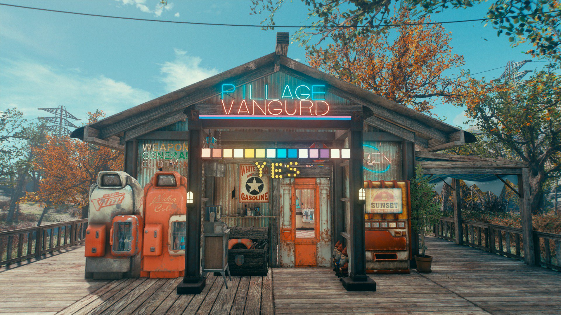 ピピ Fo4の建築士 倉庫型雑貨店ピレッジヴァンガード とりあえず完成で あとで手直しするかもしれないけど 現段階では出来たってことにしておくｗ Fallout4 ピピの建築 T Co U8xrcwq4dz Twitter