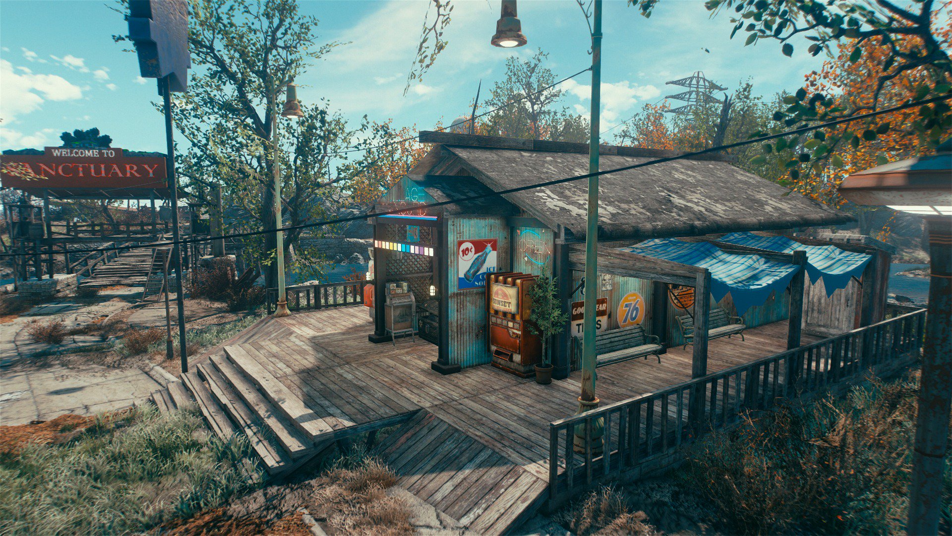 ピピ Fo4の建築士 倉庫型雑貨店ピレッジヴァンガード とりあえず完成で あとで手直しするかもしれないけど 現段階では出来たってことにしておくｗ Fallout4 ピピの建築 T Co U8xrcwq4dz Twitter