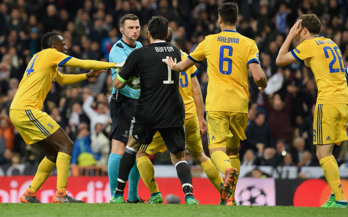SkySportsNews's tweet photo. BREAKING: UEFA charge Juventus goalkeeper Gianluigi Buffon over his conduct towards Michael Oliver in Champions League quarter-final second leg at Real Madrid. #SSN https://t.co/j9Ing0qRPv