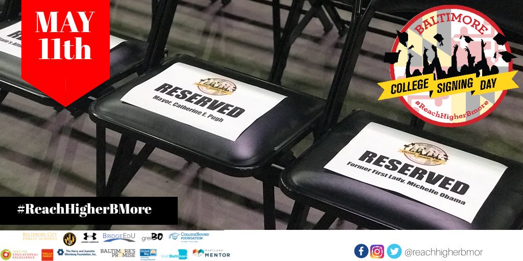 Baltimore College Signing Day (@reachhighbmore) on Twitter photo We are getting ready! <a href="/MichelleObama/">Michelle Obama</a> we have a seat for you❤ #ReachHigherBmore #ReachHigher #MyBmore #BetterMakeRoom #Baltimore #CollegeSigningDay #WeWill We are getting ready! <a href="/MichelleObama/">Michelle Obama</a> we have a seat for you❤ #ReachHigherBmore #ReachHigher #MyBmore #BetterMakeRoom #Baltimore #CollegeSigningDay #WeWill