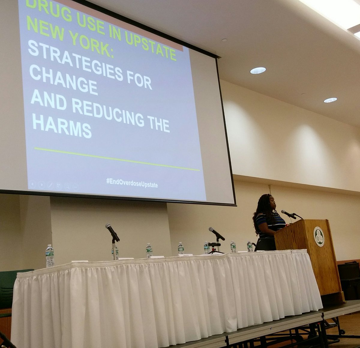 TruthPharm's tweet photo. Here we go, the fabulous @Kassandra_Fred at #EndOverdoseUpstate "let's treat drug users with dignity and respect they deserve". https://t.co/eShGD3YjEC