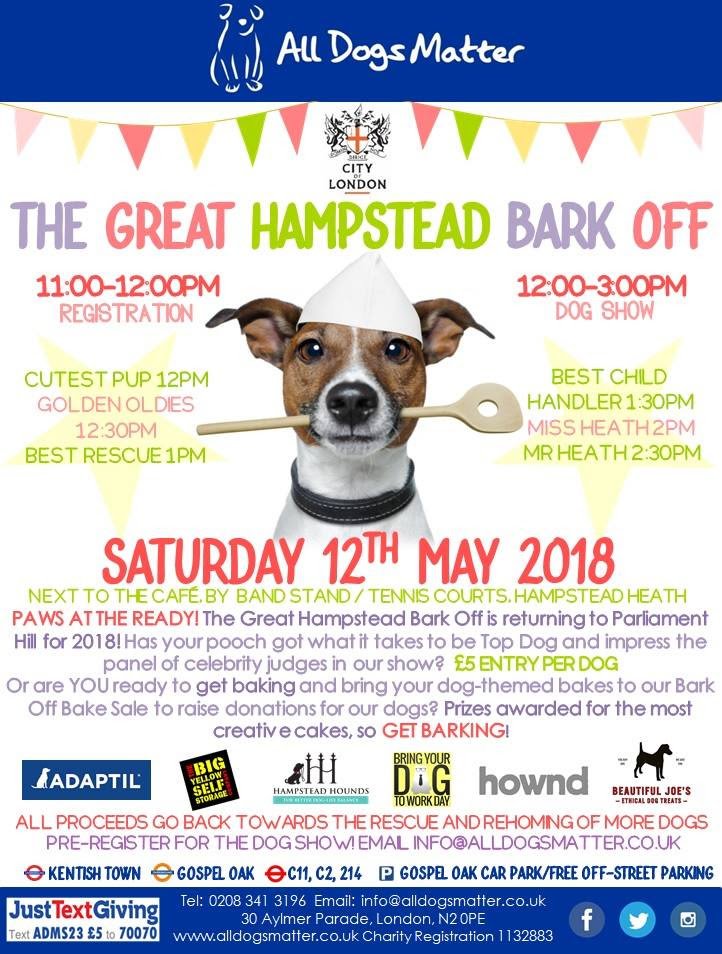 PLANPOOCH's tweet photo. It's @AllDogsMatter this weekend at Hampstead! Get your paws there &amp; check it out! So many great brands there &amp; a pawsome day will be had!

#dogs #adoptdontshop #Londondogs #rescue #paws https://t.co/8bKHkp9k4d