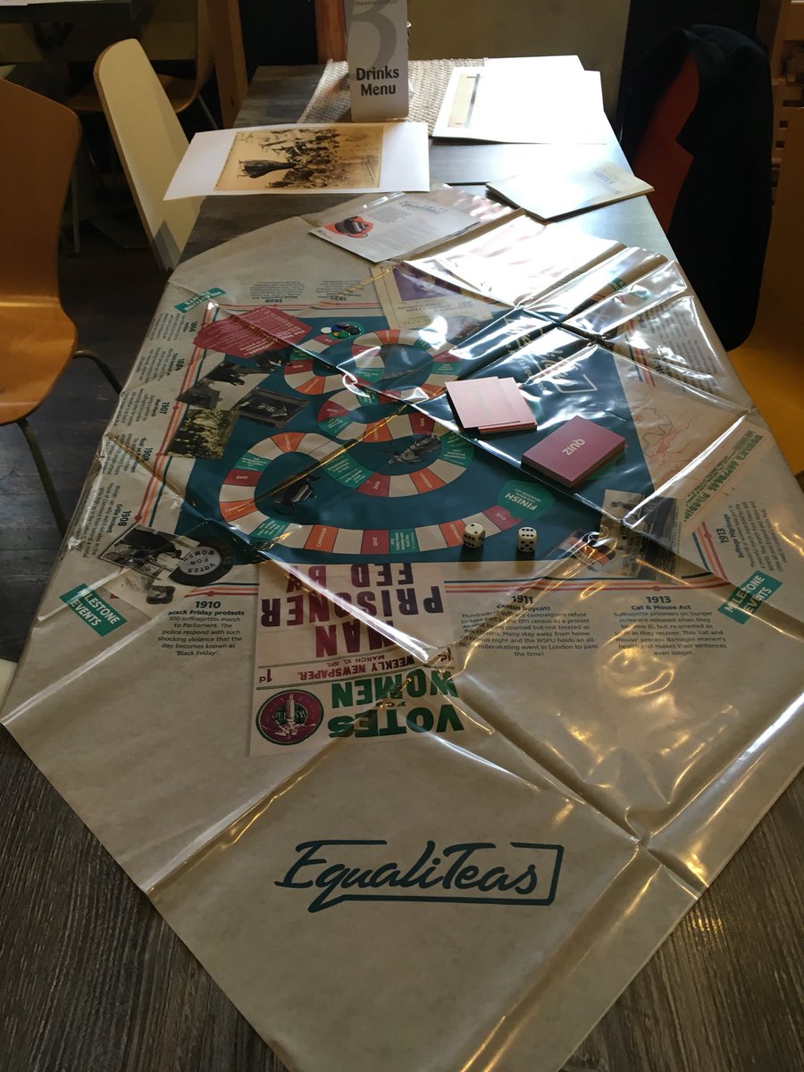 DreadnoughtSW's tweet photo. #EqualiTeas here @BarbicanTheatre table board game is ready to play. Here until 4pm. https://t.co/6Yt2sRnNYX