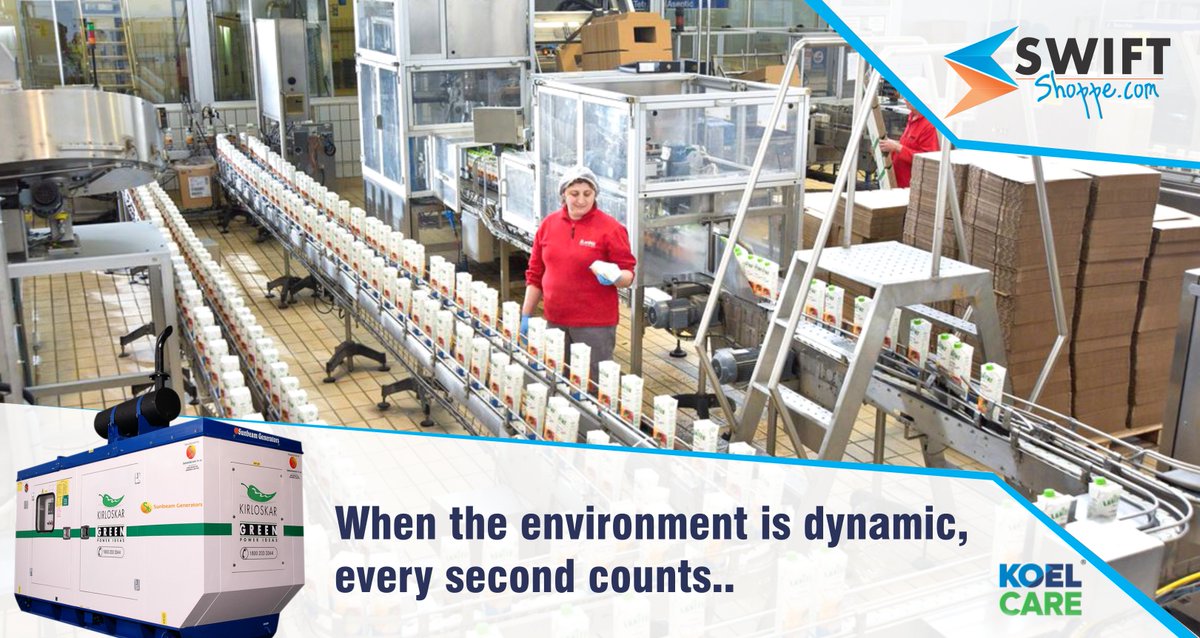 swiftshoppe's tweet photo. In the manufacturing industry, electrical hindrance for even 1 hour is a huge loss...
Be prepared with Swift Shoppe. #SwiftShoppe #swiftpowersolution #powersolution #KOEL #GensetServicingExperts #PowerCuts #KoelCare https://t.co/A9vVO4BD4U