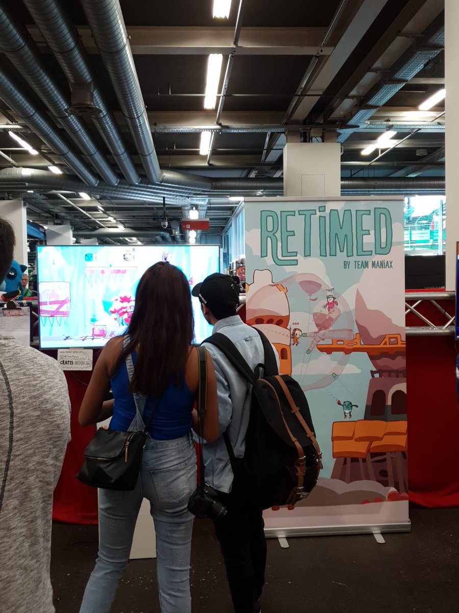 _Swisstendo's tweet photo. Spieled unbedingt #Retimed ! <3 #Fantasybasel #Nintendostand @TeamManiax https://t.co/HzloaqAcTO