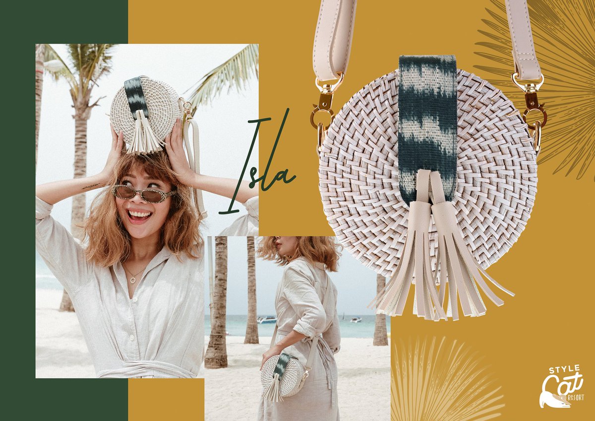 yukihigson's tweet photo. The beautiful @iamrheabue as #StyleCat’s muse for its new collection Wicker Dreams! #locallymade #proudlypinoy | The wicker bases are from Cebu and the t’nalak is sourced from Davao!❤️ https://t.co/A4fmU8JnAe