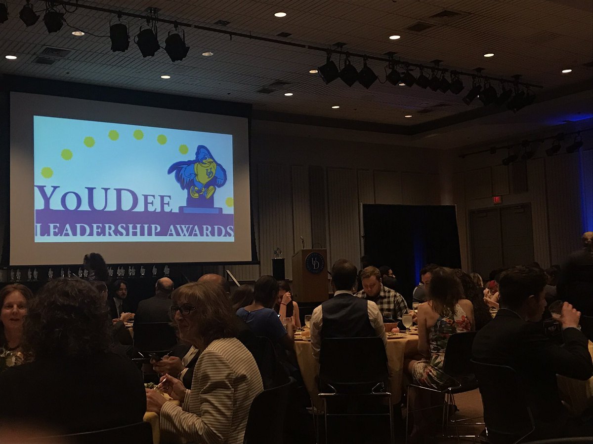 BlueHenJulia's tweet photo. Last night’s annual YoUDee Awards had stellar food, quality banter and, most importantly, an extremely impressive display of leadership across the board. Congrats to all who took home some hardware!! https://t.co/U9q9fASZ4g