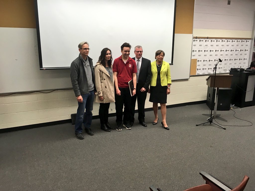 MsGodkin's tweet image. @chriswoodcroft reinforced that student safety is our number 1 priority @ResCSS @WSIB relies on young people to spread the message in work place safety #practicesafework congrats to Brennan Windsor on his first place entry in the “It’s your job” video contest @richardsloos