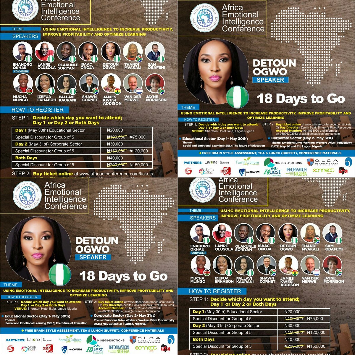 enahorookhae's tweet photo. I can't imagine that this history will be made without you.Join this Noble Goal that impacts on Business,Parenting ,Governance, Relationship, Self and all works of life. #250millionEIafricans # #aeic2018 #eqforafrica #mrleverage #pausefactory #Emotionalintelligence @Dets4Change https://t.co/EsKoqT2Rcv