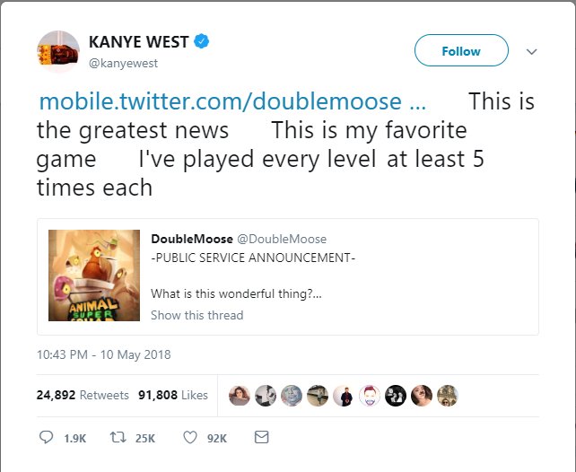 DoubleMoose's tweet photo. Thank you Kanye, very cool! https://t.co/G8N5F0lACf