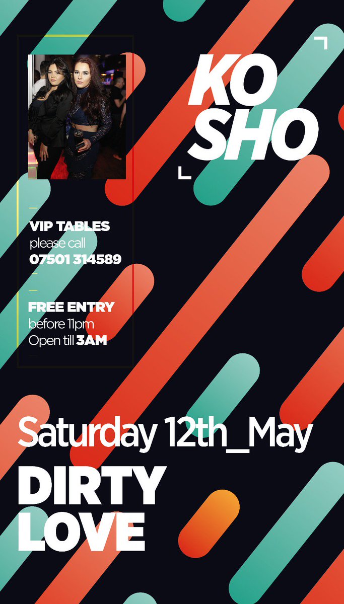 All about @koshobar this weekend! 🕺Join the usual residents for a night of #dirtylove 🧡