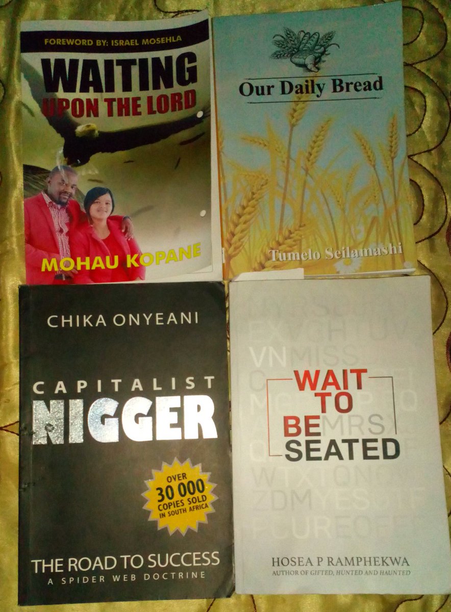 LesegoTsiu1's tweet photo. @ReadaBookSA @HoseaR8 Just a few feasts I have been indulging and feasting my mind on! Great Reads #WaitToBeSeated #CapitalistNigger 🙌 https://t.co/NmcwSWJDLX