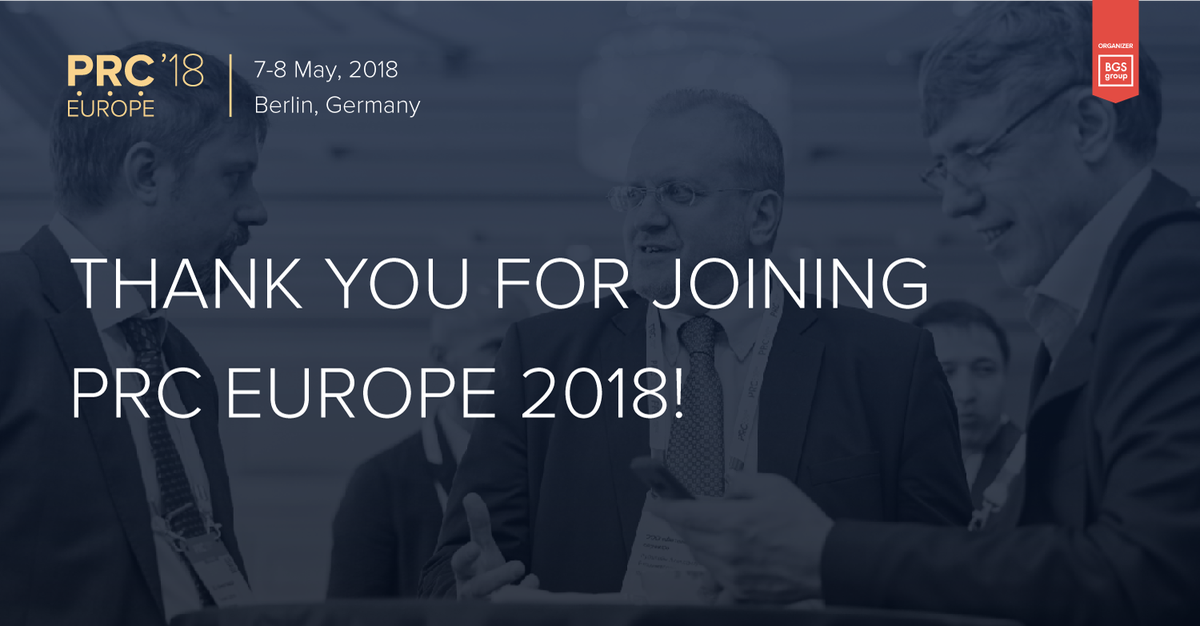 BGSgroup_eu's tweet photo. It was a pleasure meeting you at #PRCEurope2018 this May 7-8 in #Berlin! Hope you acquired lots of useful connections. See you again next year in Berlin!

Stay tuned for upcoming videos - subscribe: https://t.co/X0MUfhM2W4

#downstream #oilandgas  #refining #petrochemical https://t.co/zGOhes2O49