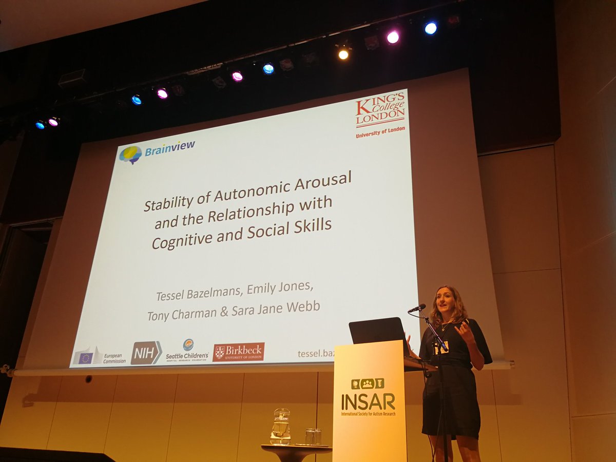 dlopezperez's tweet photo. Last but not least, @TesselBz and the stability of autonomic arousal and the relationship with cognitive and social skills. #Brainview #INSAR2018 #AutismINSAR https://t.co/R80qw8anX2