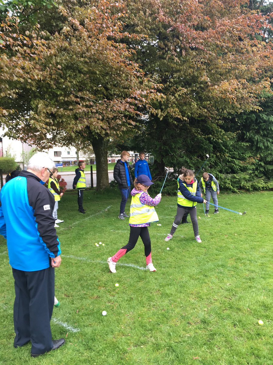 DGCsport's tweet image. P5 Golf Festival at Crichton Golf Club today. We have just had group 1, group 2 have just arrived and group 3 will be with us this afternoon. 181 pupil all day!! New School-Club record 🥇 #lovegolf #pathway #crichton
