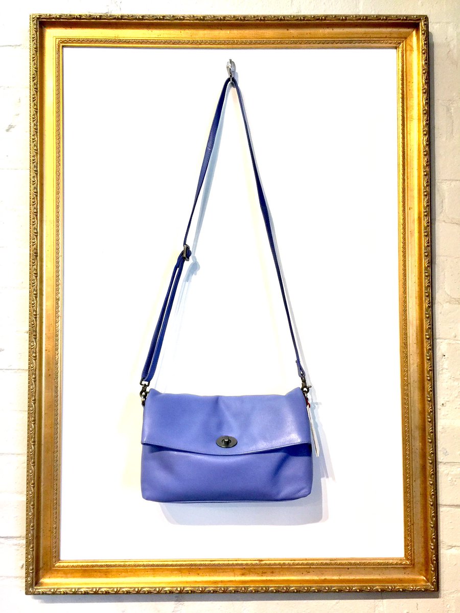GoLondonClothes's tweet photo. Item of the day - just love this colour for summer! Cornflower blue leather bag from @yoshibags #bag #handbags #leather #cornflower #IOTD #OOTD #fbloggers #spring #summer @greenwichmkt #giftforher https://t.co/dc4ZtwqZ9E