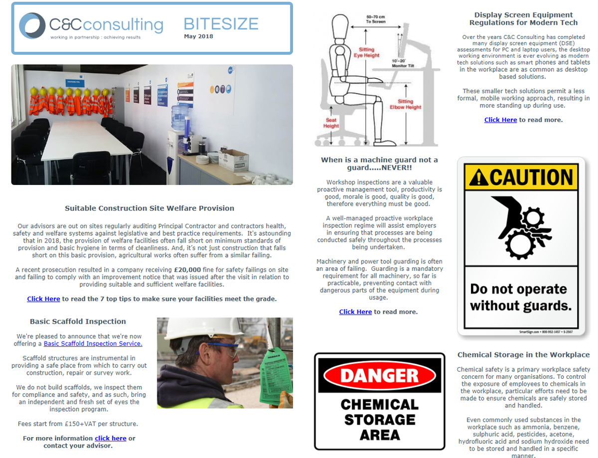 cc_cconsulting's tweet photo. Check out our recent edition of the Bitesize for the latest health and safety updates and news - https://t.co/b9W2pMVXNe #health #safety #consulting #news https://t.co/JfVeE3I9ZG