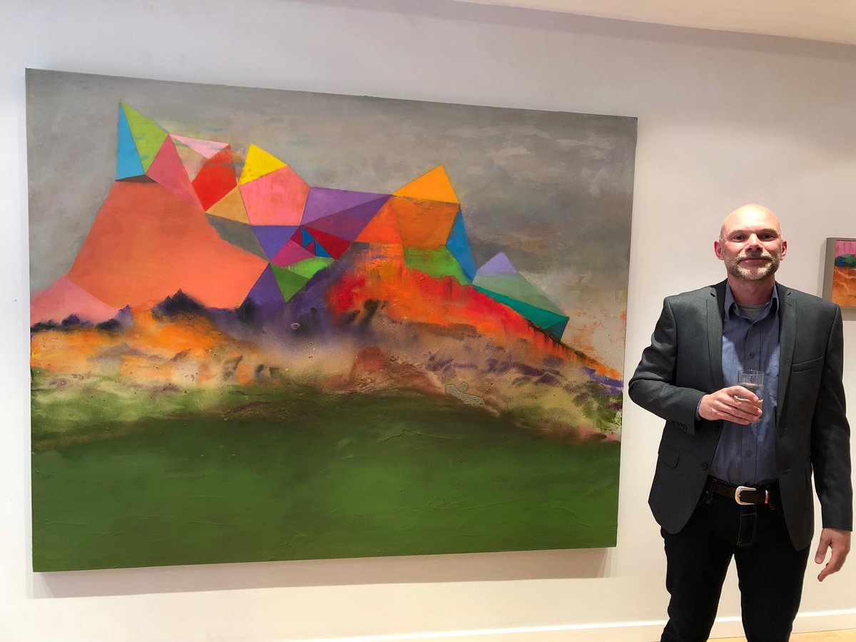 Tom Climent at the opening of his new show at the Solomon Gallery.