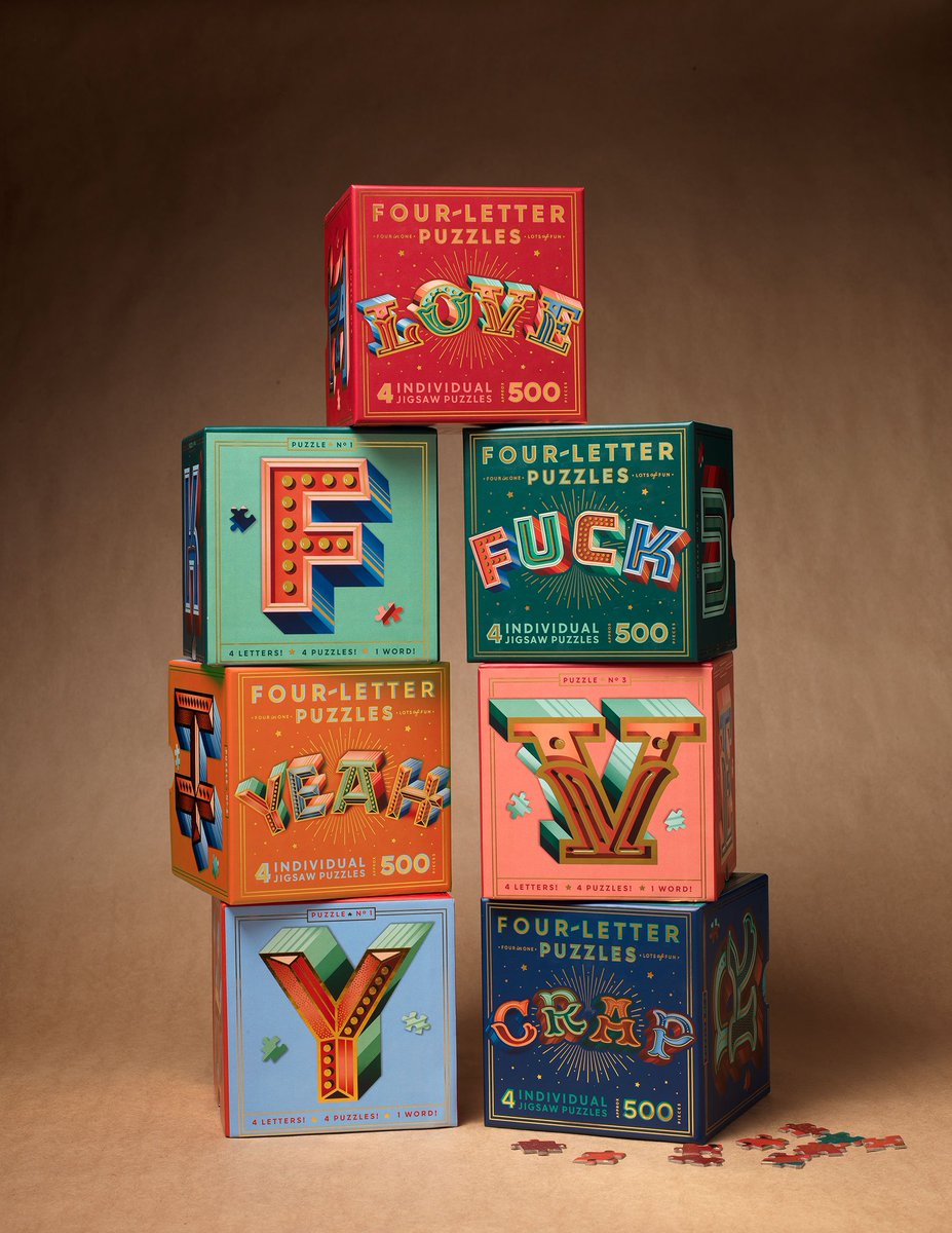 Vizeversa's tweet photo. Nos consideramos fans del lettering de ahí que estos puzzles nos hayan encantado! Quién podría resistirse? #lettering #puzzle #somosmuyfan #vizeversa https://t.co/eGs4GPq6XQ