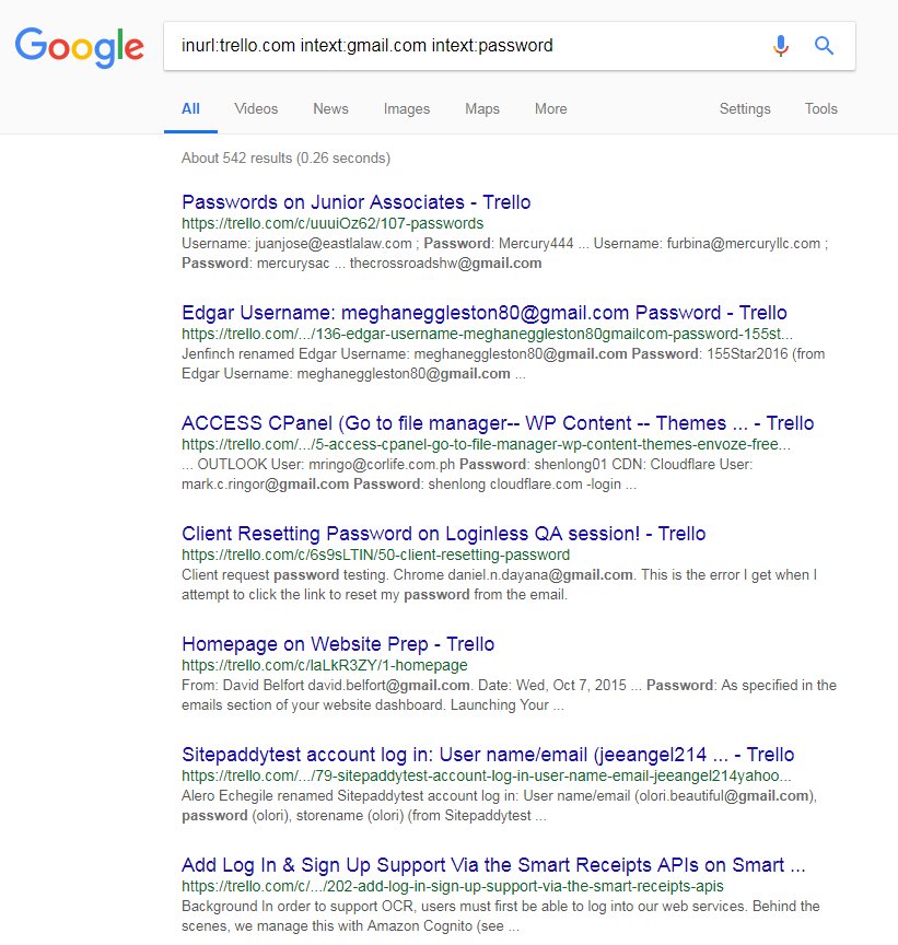 0xdea's tweet image. Cool @trello #GoogleDork 🤦‍♂️