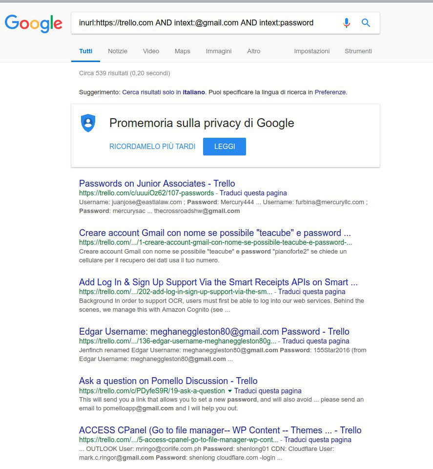 0xdea's tweet image. Cool @trello #GoogleDork 🤦‍♂️