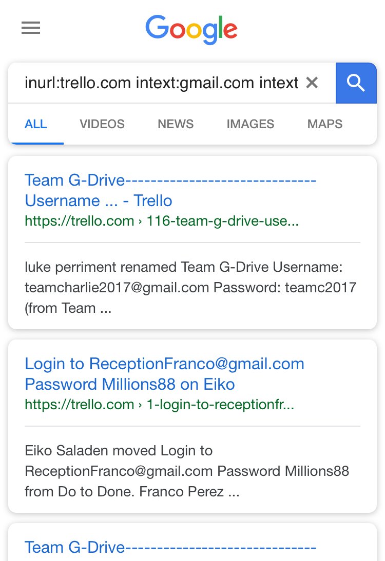 0xdea's tweet image. Cool @trello #GoogleDork 🤦‍♂️