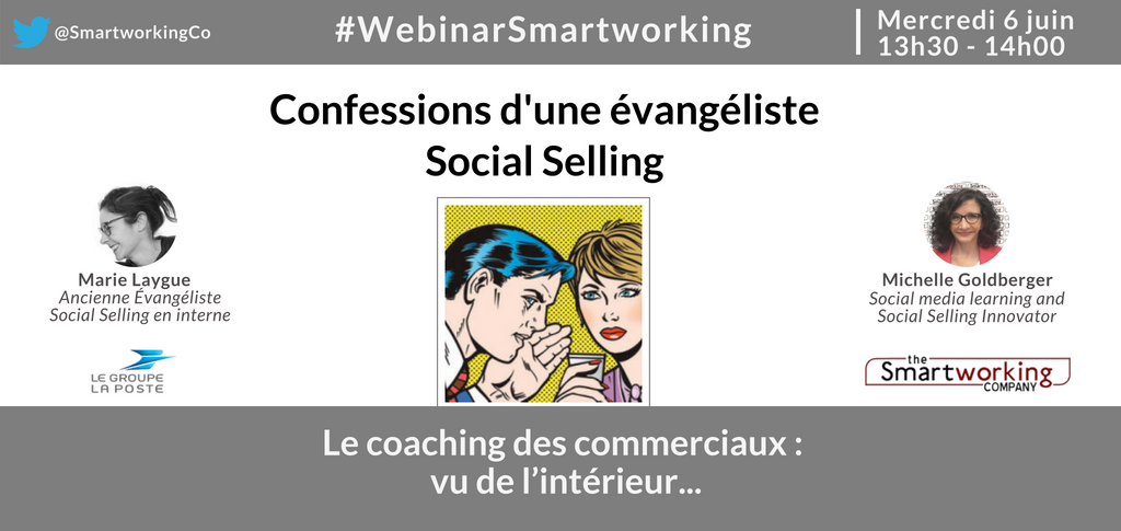 SmartworkingCo's tweet photo. #SaveTheDate : Mercredi 6 juin à 13h30, RDV pour le #WebinarSmartworking ! @MarieLaygue partagera son expérience d'ancienne #SocialSelling évangéliste chez @GroupeLaPoste. Inscrivez-vous : https://t.co/7i1KDsTyOe ! #Webinaire https://t.co/yvjMMTqNh3