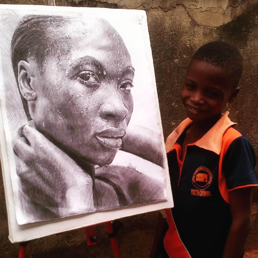 artmonnk's tweet photo. MEET 11 YEAR OLD NIGERIAN ARTIST KAREEM WARIS WHO IS SUPER TALENTED...

His Instagram is @waspa_art https://t.co/k0VusndhwP