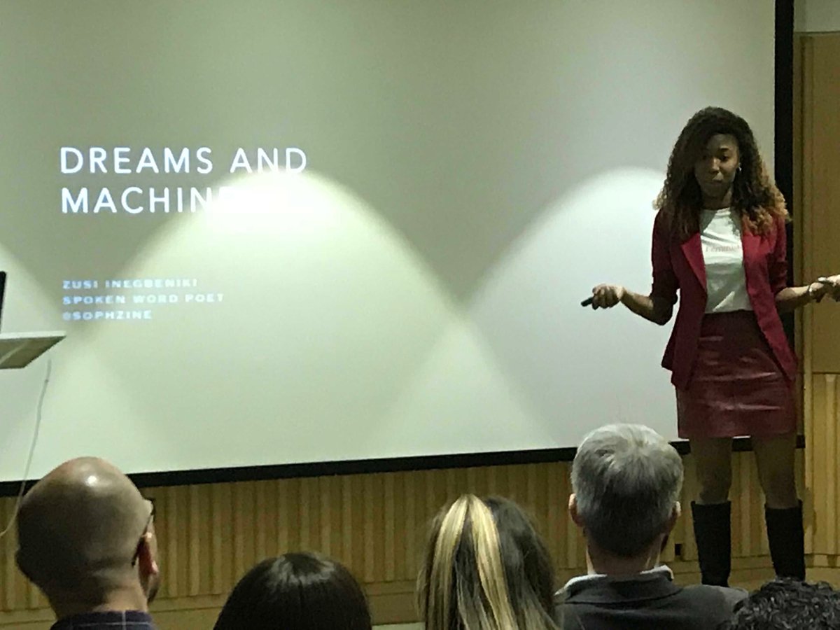 domdesouza's tweet photo. @sophzine “Dreams and Machines” speaking to #InnovationCircus and the difference between the digital persona and the real one.... brilliant. #broadbeanEMEA #recruitment #recruitment https://t.co/QbicxObEgZ
