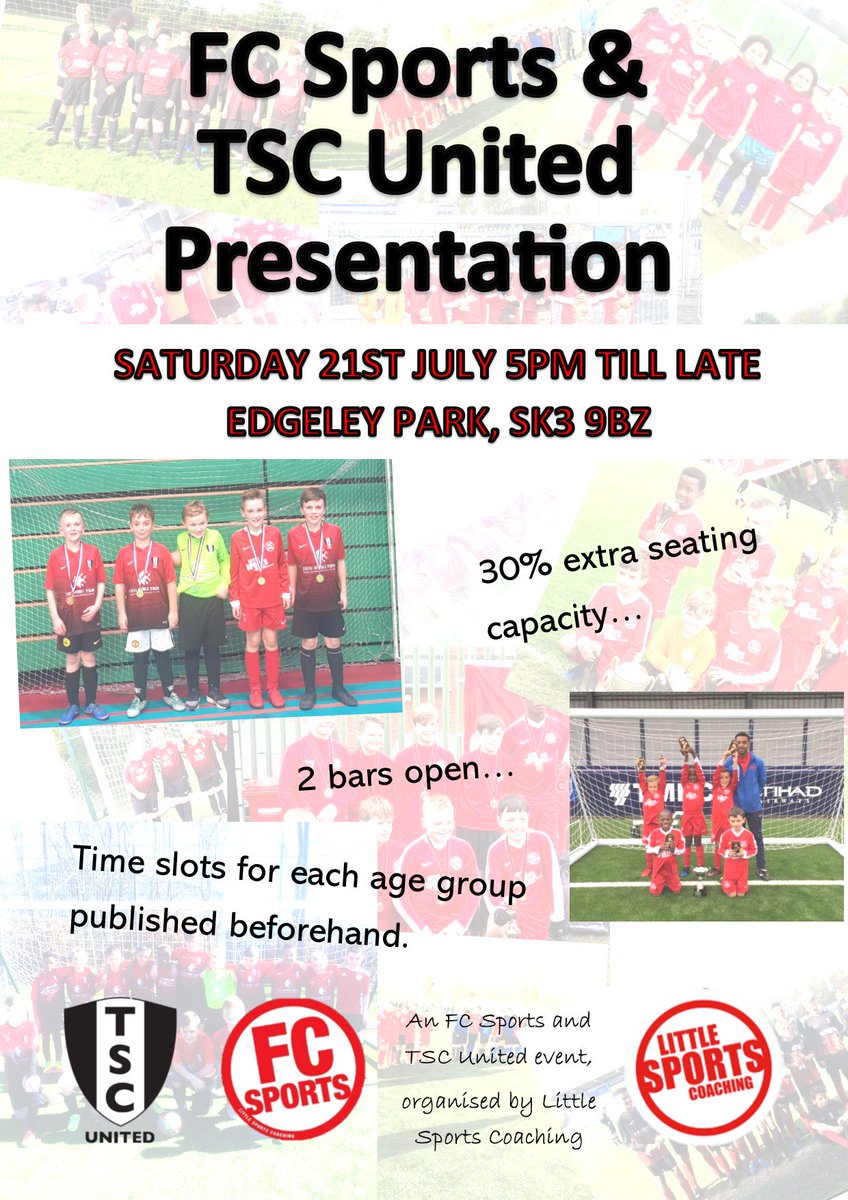 we_are_lsc's tweet photo. Plans are being made for this years @LSC_FCSports &amp; @tscunited end of season presentation! 🏆⚽😀🎉

We've been reviewing last years event and listening to your thoughts, and we're really excited to celebrate what the children have achieved this year! https://t.co/RKuUngmLlB