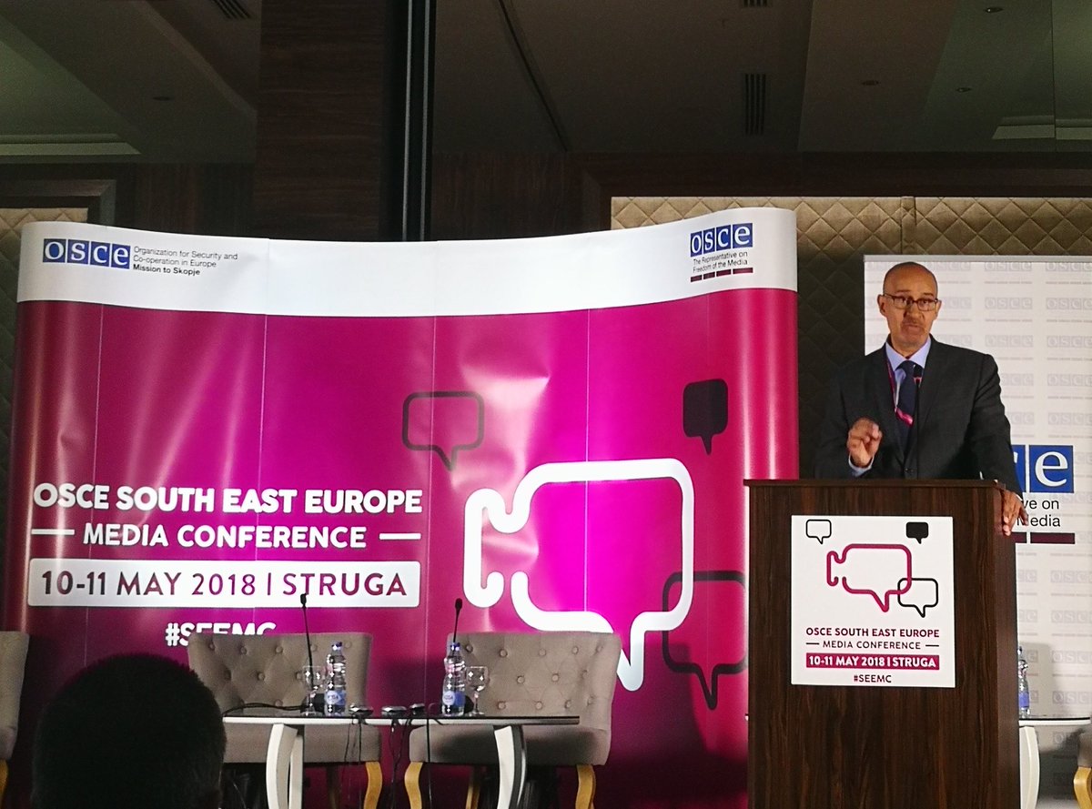 semm_mk's tweet photo. @harlemdesir: crimes against #journalists are crimes against #democracy #SEEMC @OSCE_RFoM @OSCE_Skopje https://t.co/WIZVgJ61RA