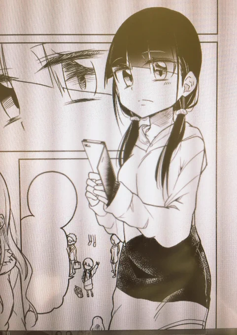 「異常者の愛」57話の三堂さんのボツ絵、というかボツ髪型
掲載前に気づいて良かったけど本編で髪型にまつわる話をしてるのに他のキャラとかぶるのは良くないよね笑
せっかくなのでパシャリ 