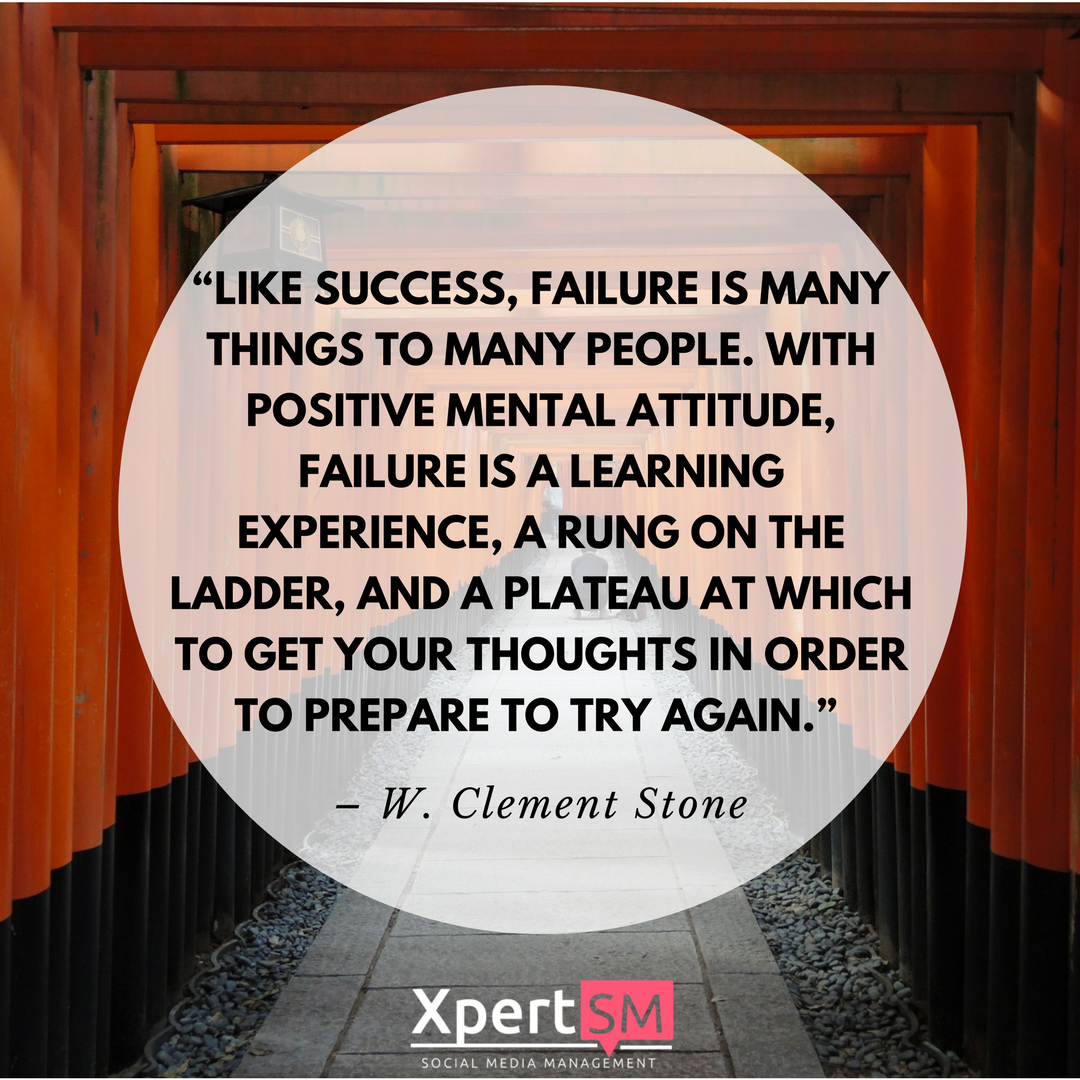BBiscottiCJ's tweet photo. Like success, failure is many things to many people. With positive mental attitude, failure is a learning experience, a rung on the ladder, and a plateau at which to get your thoughts in order to prepare to try again.” – W. Clement Stone

#motivation #smallbusiness https://t.co/EJjsskSNrs
