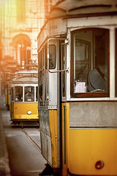 CarolJapp's tweet photo. New artwork for sale! - "Yellow Trams of Lisbon Portugal " - https://t.co/nrRSpblfMH @fineartamerica https://t.co/3797ibU2TI
