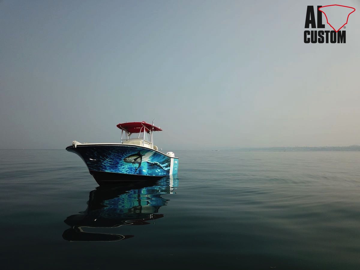 ALCUSTOMBOATS's tweet photo. #ALCUSTOM #AL25 "Ei-Truu"
#fishingboat #barchefisherman #alcustomboats #fisherman #centerconsoleboat #carbon #sportfisherma #carbonfiber #deepvee #fishingaddict #FishingAttitude #wrapping #wrappingboat #ExtremeWrap @SuzukiIT 
https://t.co/vVPX67KoRc https://t.co/TS2urgQFlV