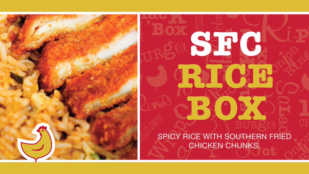 huck_chicken's tweet photo. Get yourself down to your closest Huckleberry store and try our special SFC Rice Box this lunch time! 🤤🍚  #FridayFeeling https://t.co/nBtsPrkVjv