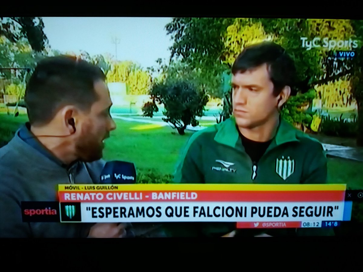 CodigoBanfield's tweet photo. #Banfield / Renato Civelli en @Sportia "Sería bueno que @JulioFalcioniDT pueda seguir" dijo el defensor del Taladro. https://t.co/Hhc4qCm98V