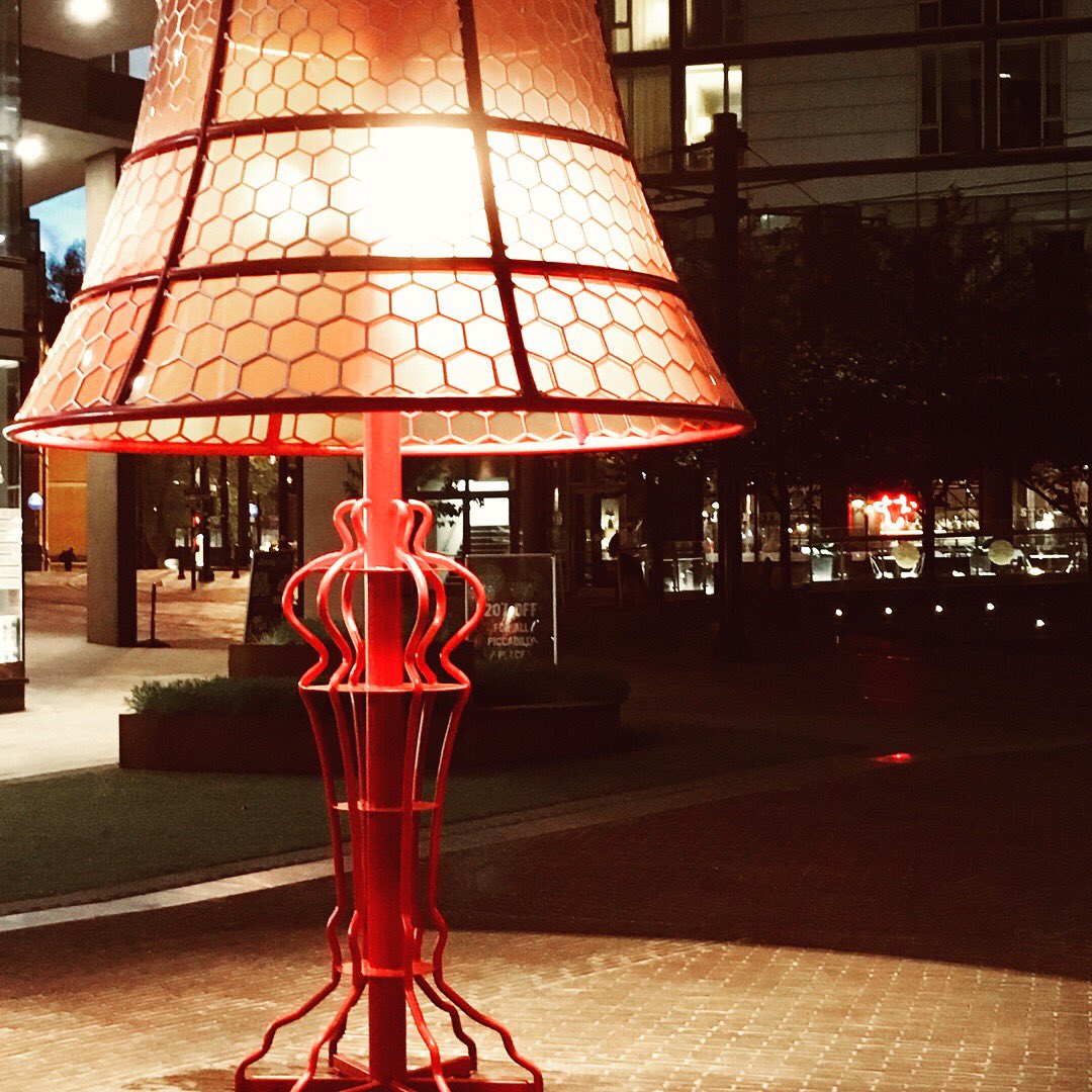 Lovely light sculpture/ benches which make public squares more interesting in Manchester... <a href="/visit_mcr/">Visit Manchester</a> #lighting #public-realm