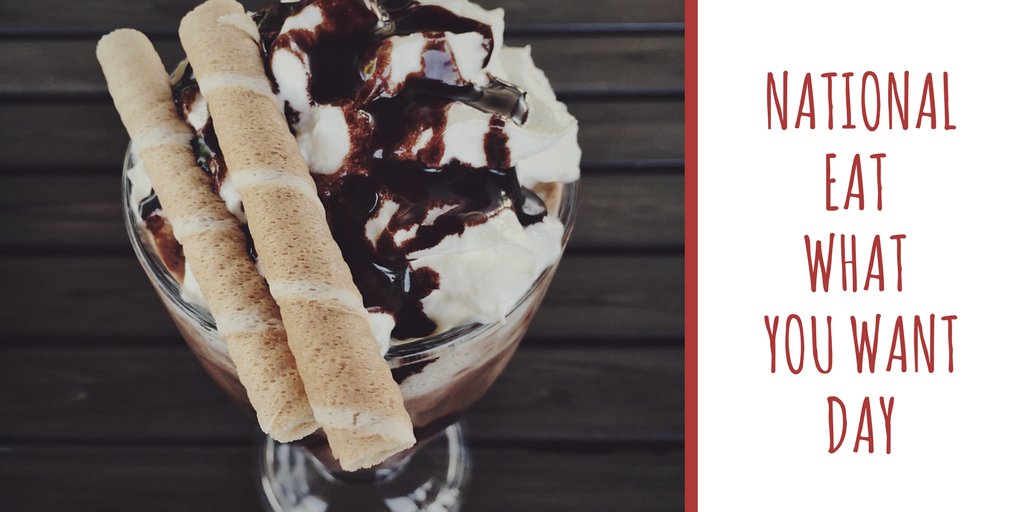 National #EatWhatYouWantDay - Definitely my kinda thing! What's your favourite cheeky meal/snack/treat? 🙂