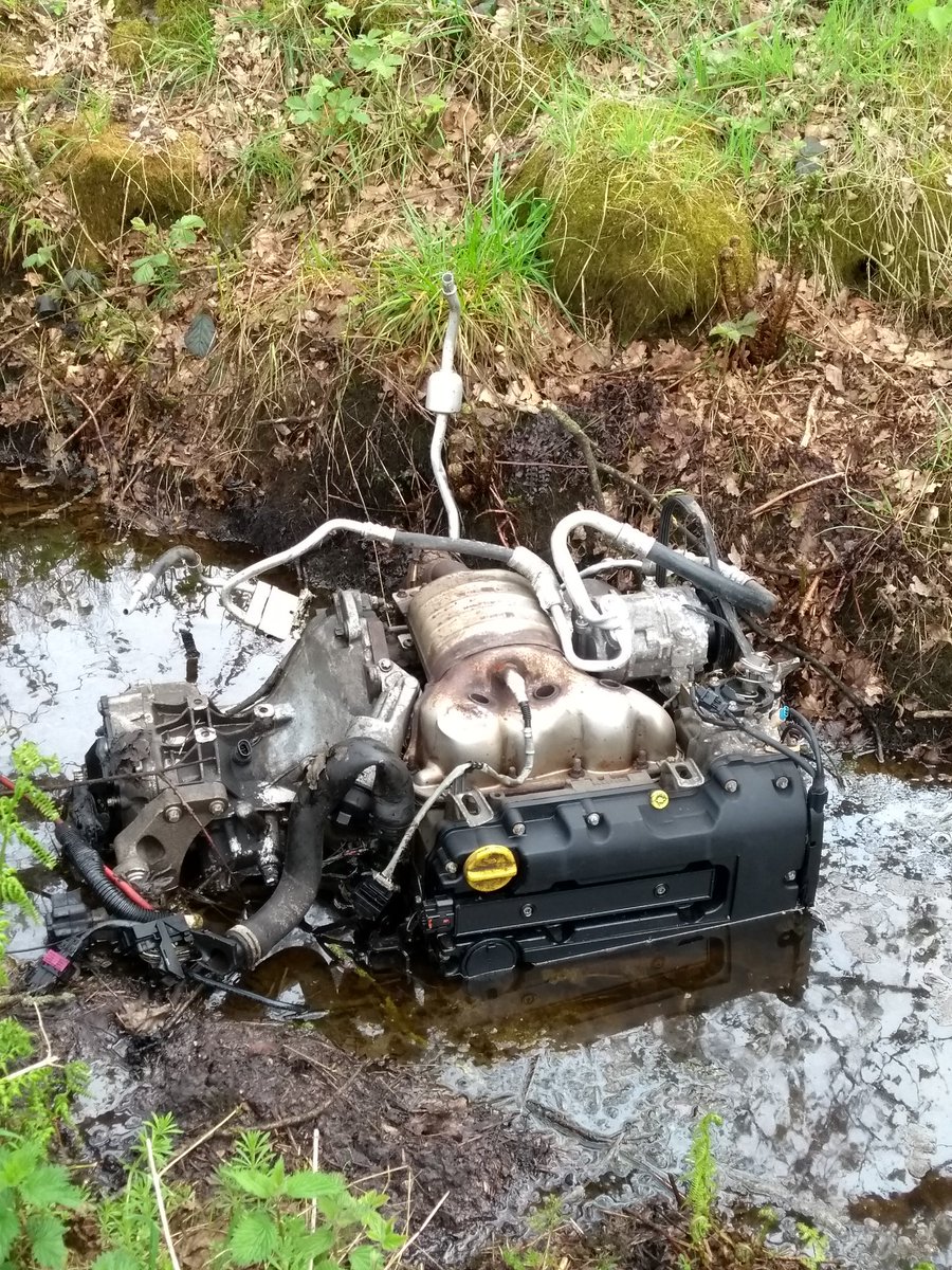 FarmersOfTheUK's tweet photo. Hi; 

To the individual who has misplaced their old car engine &amp; television - great news! I have found them, tipped into my ditch! Please let me know how I can return them to you. Would a reward be on offer? You must be beside yourself. https://t.co/SzpehjE7KG
