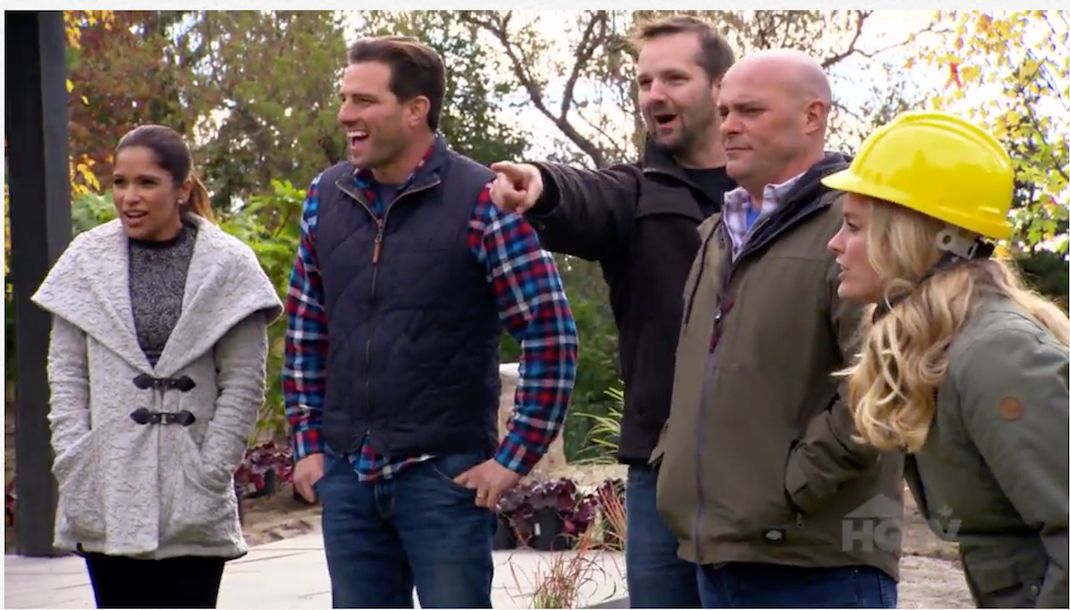 Check out <a href="/sangita_patel/">Sangita Patel</a> wearing her #HarperCoat on #HomeToWin @hgtvcanada <a href="/hometowin/">hometowin</a> Check out episode 3 this #Sunday! Look at all the #fun they’re having! #DontMissOut #designer #style #wow #NiceHouse #Experts #Builders