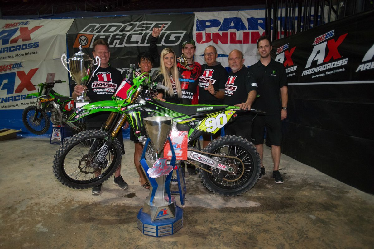 supercrossking's tweet photo. HAYES - TEAM BABBITTS MONSTER ENERGY KAWASAKI CLINCH AMSOIL ARENACROSS TITLE IN LAS VEGAS
https://t.co/lYvszC8xbW @Jacob_hayesss @TeamBabbitts @MonsterEnergy @KawasakiUSA @Arenacross #lasvegasstrip #lasvegas #finals #finale #Arenacross #AXonFOX #moreIntense #AMSOILAX https://t.co/HCKHVlD7AO