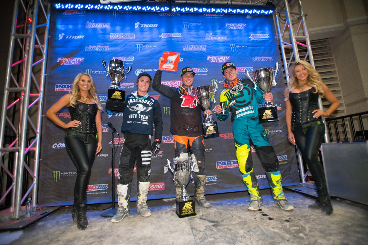 supercrossking's tweet photo. HAYES - TEAM BABBITTS MONSTER ENERGY KAWASAKI CLINCH AMSOIL ARENACROSS TITLE IN LAS VEGAS
https://t.co/lYvszC8xbW @Jacob_hayesss @TeamBabbitts @MonsterEnergy @KawasakiUSA @Arenacross #lasvegasstrip #lasvegas #finals #finale #Arenacross #AXonFOX #moreIntense #AMSOILAX https://t.co/HCKHVlD7AO